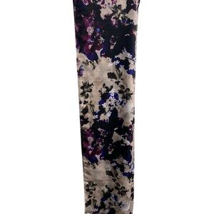 Floral Purple and Black Women's Scarf